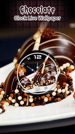 Chocolate Clock Live Wallpaper - Analog Clock screenshot 4