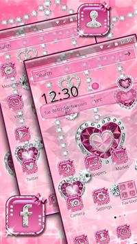 Love Pink heart theme screenshot 2