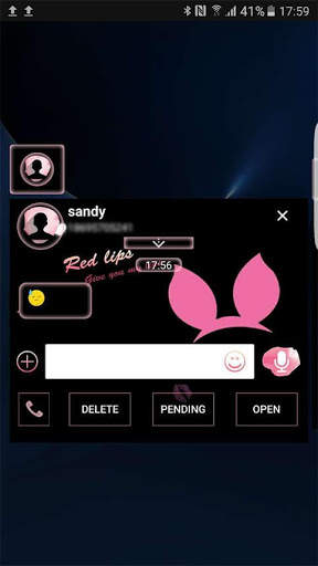 Red lips Skin (Next SMS) 4 تصوير الشاشة