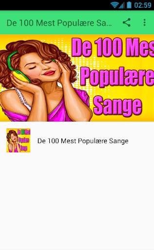 De 100 Mest Populære Sange 2018 screenshot 1