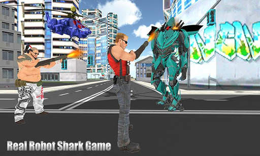 Warrior Robot Shark Game:Angry Shark Simulator App screenshot 8