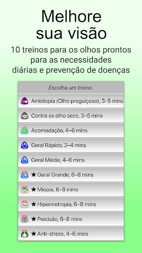 Olhos Visão:Treinos exercícios screenshot 2