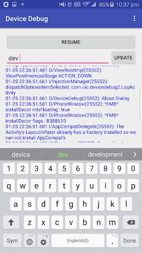 Device Debug screenshot 4