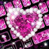 Pink Diamond Heart keyboard 10001005