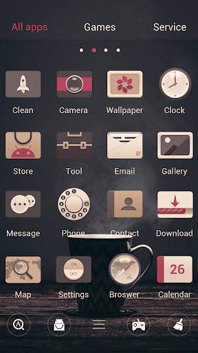(FREE) Coffee Time GO Launcher Theme screenshot 2