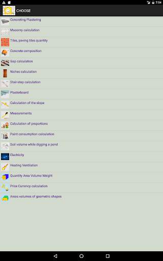 CONSTRUCTION calculator screenshot 12