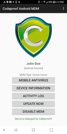 Codeproof MDM for Android screenshot 1