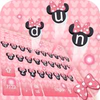 Pink  Minny Bowknot Keyboard Theme logo