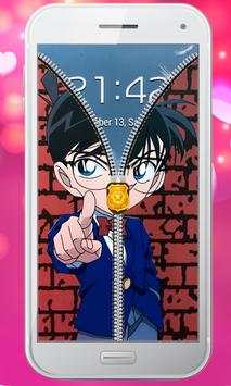 Conan Zipper Lock Screen: anime mobile lock screen screenshot 1