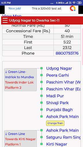 DMRC Helper - Delhi Metro Maps,  Fare, Route screenshot 6