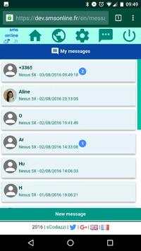 Smsonline: Sms on web browser screenshot 5