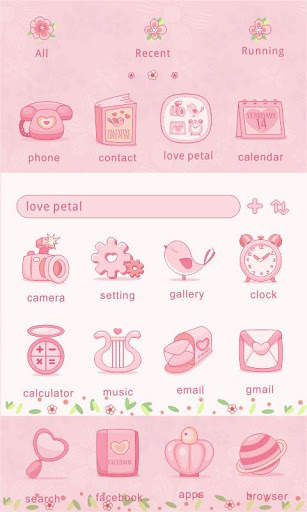 Love Petal GO Launcher Theme screenshot 5