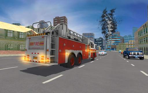 Fire City Truck Rescue Driving Simulator screenshot 3