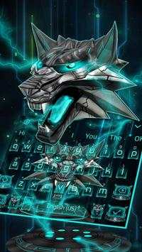 3D Iron Wolf Keyboard Theme screenshot 2