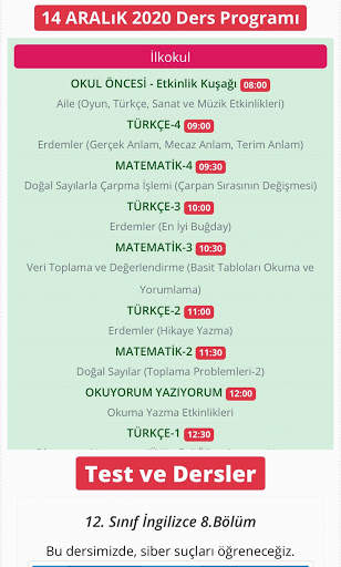 EBA TV canlı izle - Online Eğitim screenshot 4