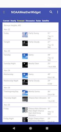 Weather App (powered by NOAA) screenshot 3