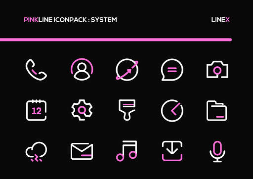 PinkLine Icon Pack : LineX Pink Edition screenshot 6