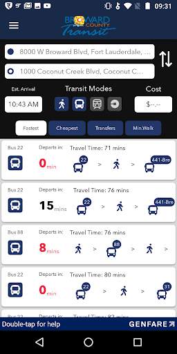 Broward County Transit Mobile App screenshot 4