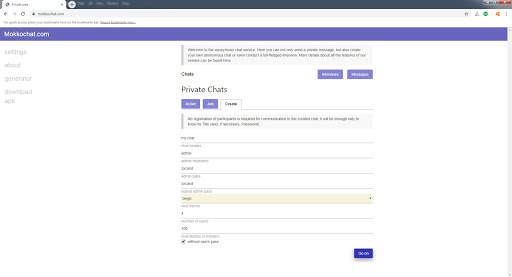 Mokkochat, private anonymous messenger screenshot 4
