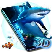 3D Blue Shark Parallax Theme logo