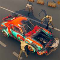 Zombie killer: zombie game on highway road logo