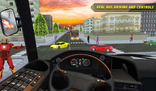 City Bus Driving: Superheroes Transport Simulator screenshot 13