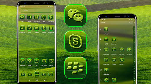 Green Field Launcher Theme screenshot 3