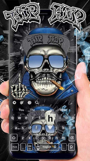 Hip Hop Skull Keyboard Theme screenshot 2