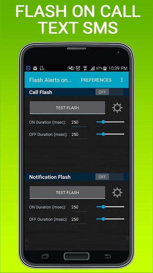 Flash Alerts on Call & Text 2 screenshot 2