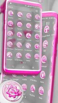 White and Pink Flower Launcher Theme screenshot 2
