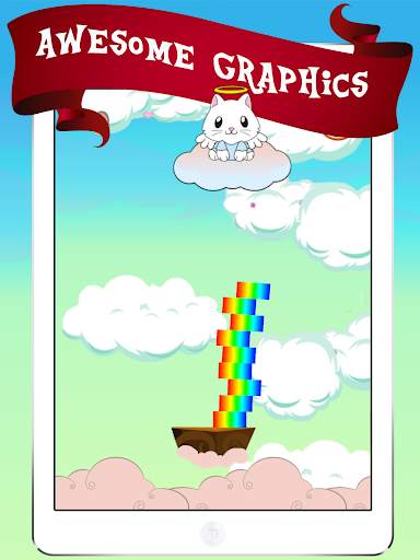 Kitty Rainbow Stack Survival Game screenshot 7