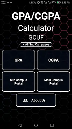 GCUF GPA Calculator screenshot 1