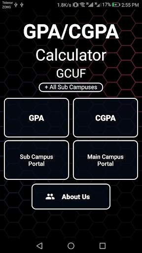GCUF GPA Calculator screenshot 1