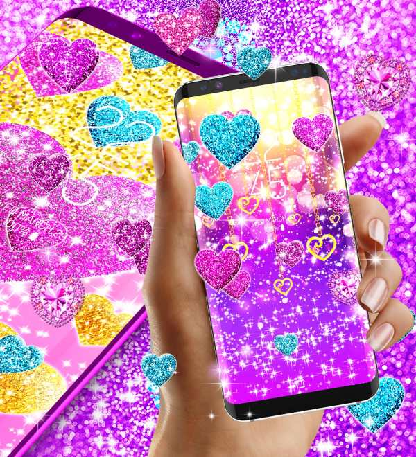 Glitter hearts live wallpaper screenshot 5