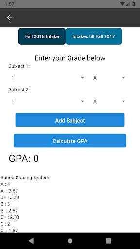GPA Calculator Pakistan screenshot 2