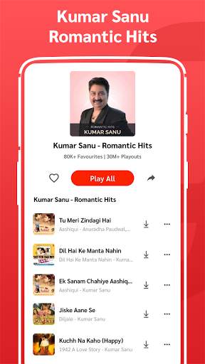 Kumar Sanu Hindi song, DJ, Sad, Romantic MP3 song screenshot 2