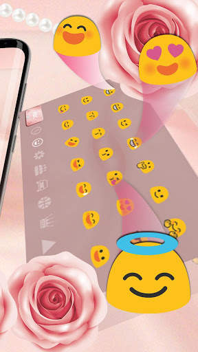 Pink Luxury Rose Keyboard screenshot 3
