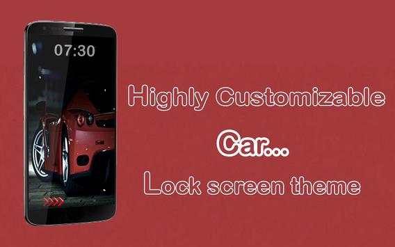 Car Lock Screen- Racing Car HD screenshot 2
