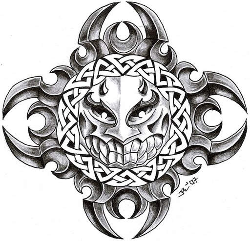 Skulls Tattoo Design Wallpaper screenshot 3