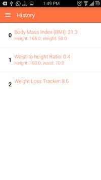 Bmi and weight loss tracker screenshot 5