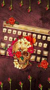 Rose Skull Keyboard Theme screenshot 3