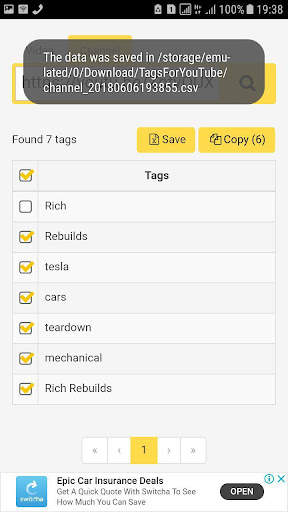Get Tags of Video or Channel by the Link screenshot 7