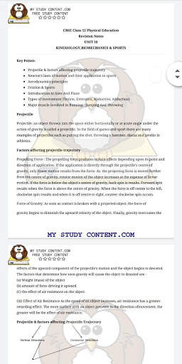 PHYSICAL EDUCATION CLASS 12 REVISION NOTES screenshot 7