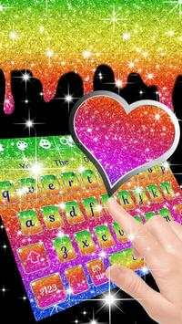 Rainbow Glitter Love Heart Keyboard screenshot 1