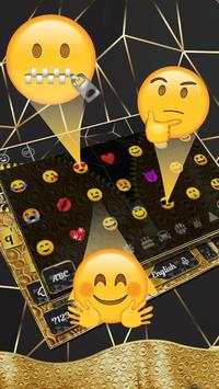 Luxury Gold Zipper Keyboard Theme screenshot 3
