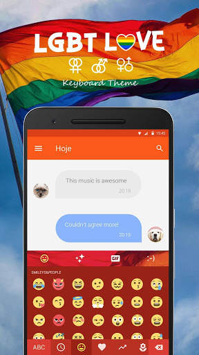 Keyboard Theme for LGBT Love screenshot 2