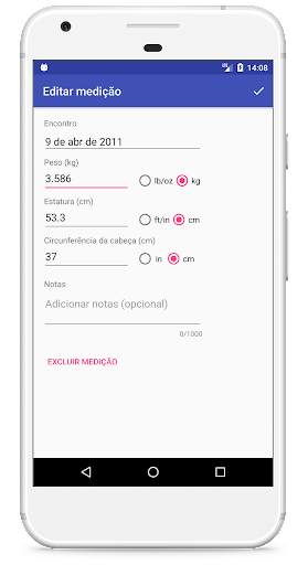 Curvas de Crescimento Criança screenshot 8