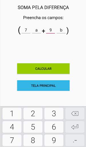 Produtos notáveis basic screenshot 7