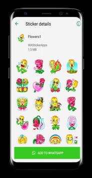 Flower stickers for WhatsApp - WAStickerApps screenshot 1