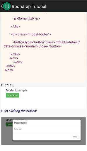 Bootstrap Tutorial offline . скриншот 5